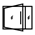 Puerta pivotante
