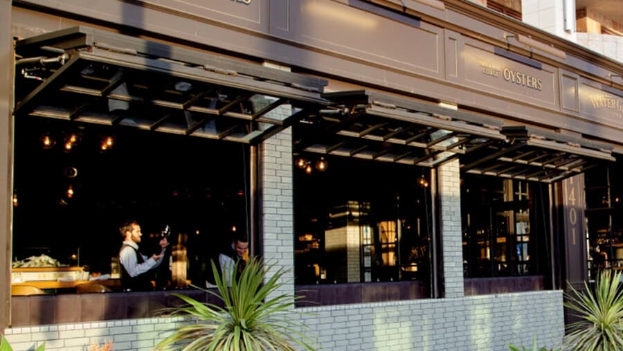 Commercial vertical folding window