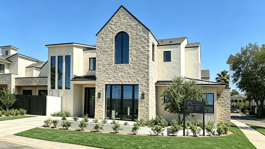 Paquete de ventanas y puertas minimalistas de aluminio a medida para una villa moderna de lujo.