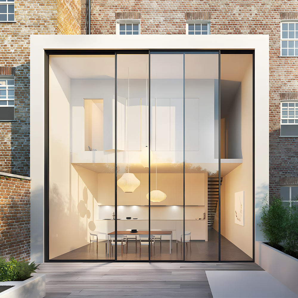 Guía arquitectónica para puertas correderas ultradelgadas en villas de lujo modernas